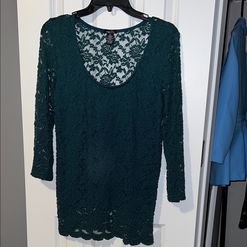 Rue21 Teal Lace Blouse